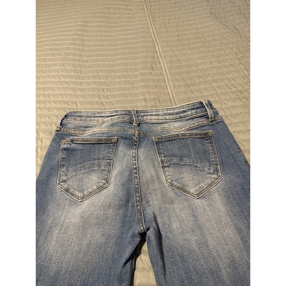 Driftwood Kelly Jeans Womens 30 Floral Embroidered Bootcut Blue Stretch Boho - Picture 13 of 13